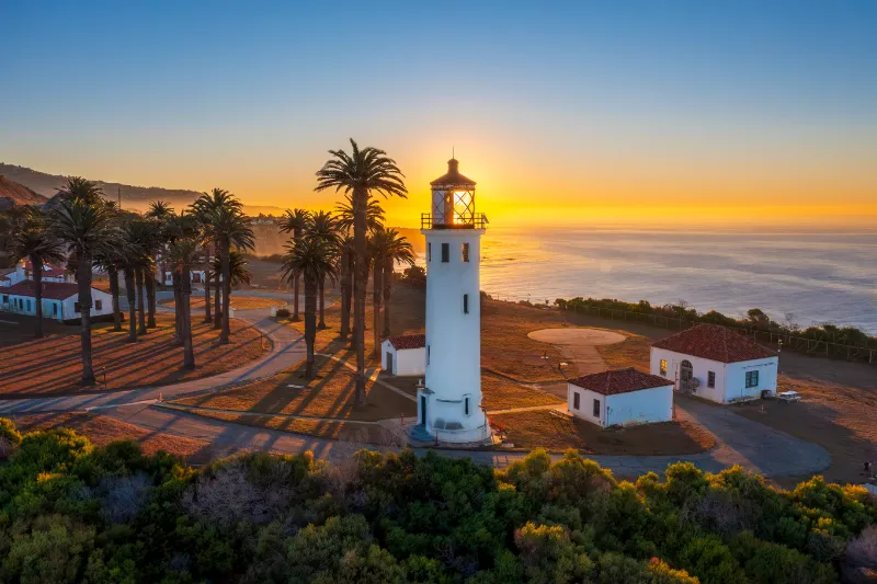 Point Vicente Lighthouse at sunset
